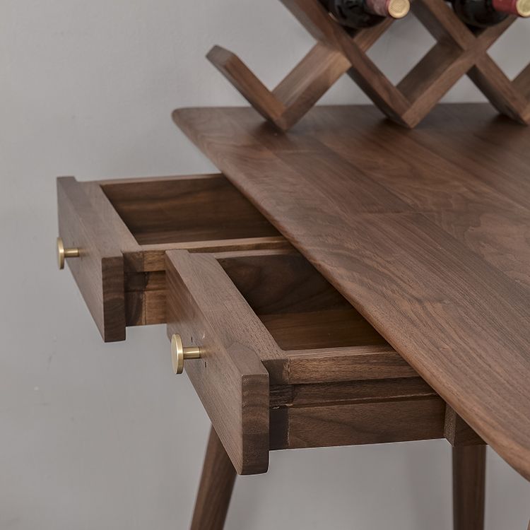 Contemporary Bar Dining Table Kitchen Rectangle Wood Bar Table