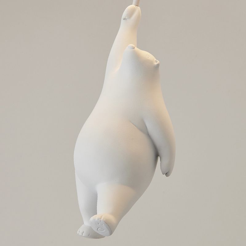 Contemporary Bear Ceiling Lamp Acrylic Shade Flush Mount Light Fixture