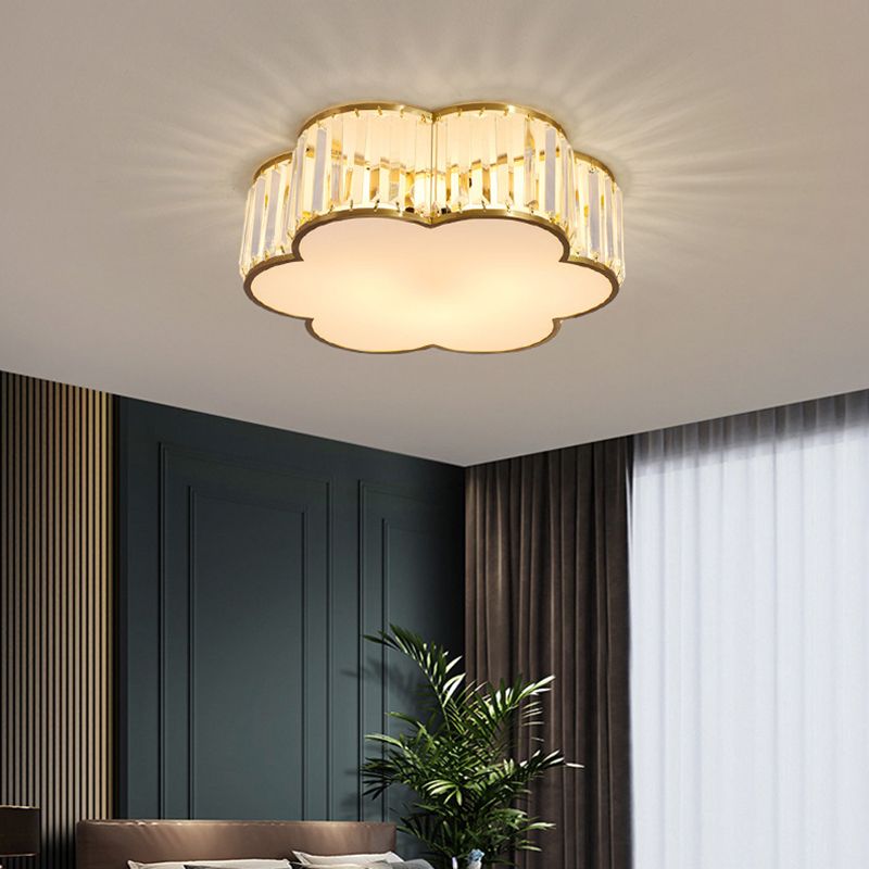 Modern Ceiling Lighting Crystal Multiple-Light Ceiling Mount Light Fixture