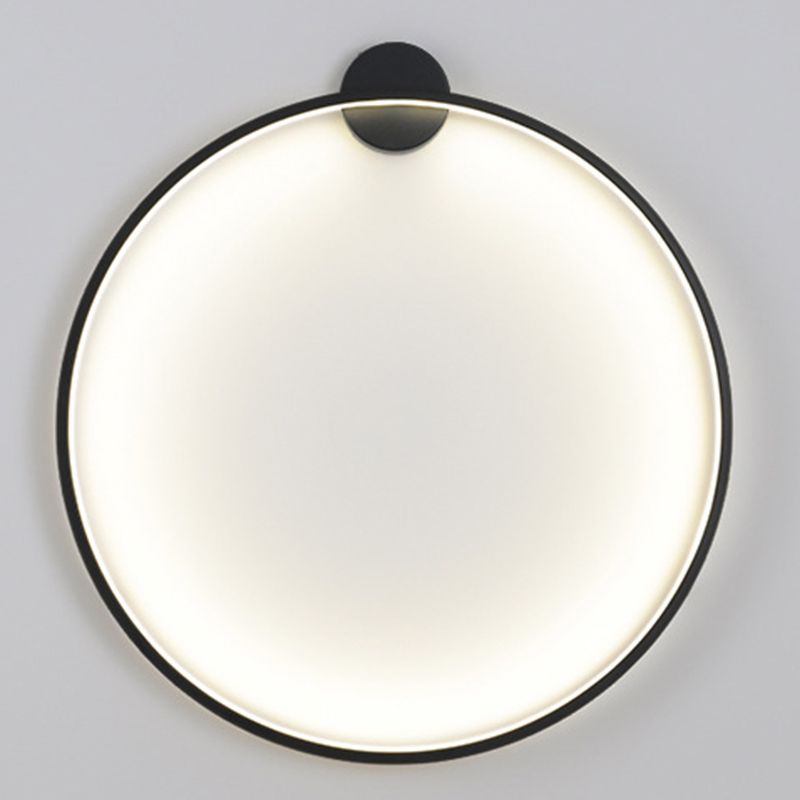 1 leggero illuminazione da parete in stile moderno in stile moderno per parete rotonda minimalista per letto per camera da letto