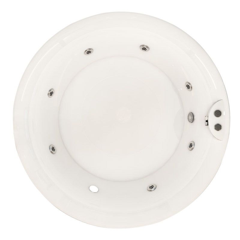 Modern Acrylic Drop-in Bathtub Oval Bath Tub for Home in White