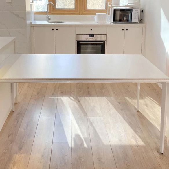 Modern Sintered Stone Top Standard Dining Set White Rectangle Shape Dining Set for Kitchen