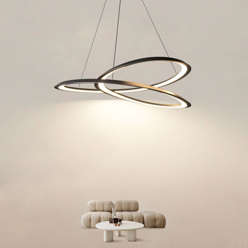 Black Spiral Soffitto a sospensione Lumo a LED a LED a LED IMPICAZIONE LADURA