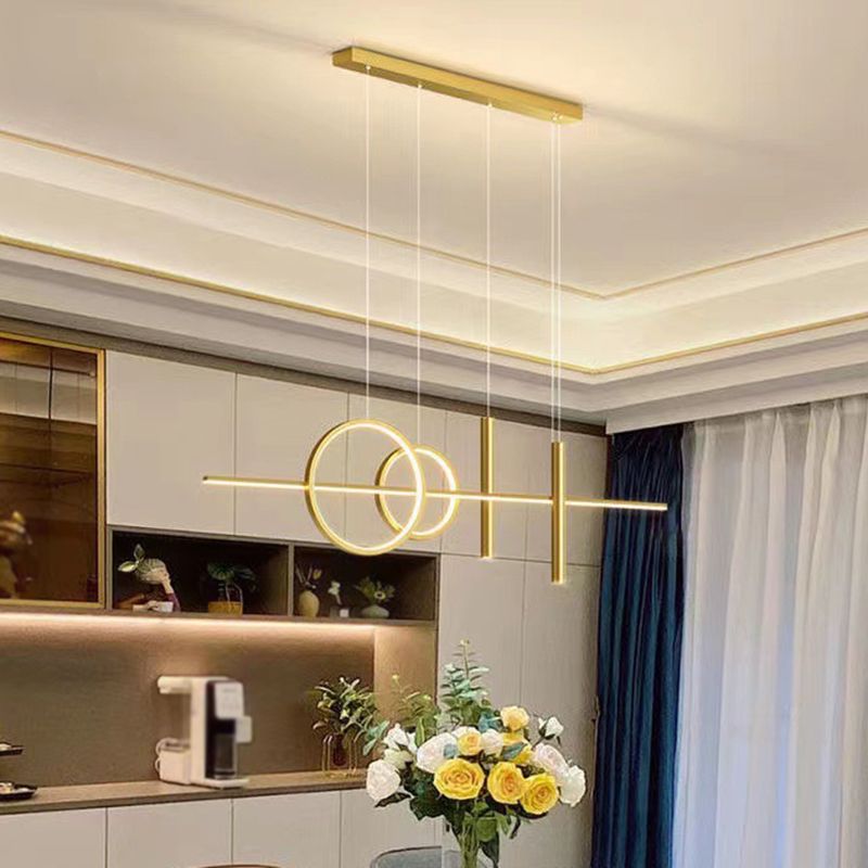 Modern Hanging Ceiling Light 5 Light Island Ceiling Light for Living Room