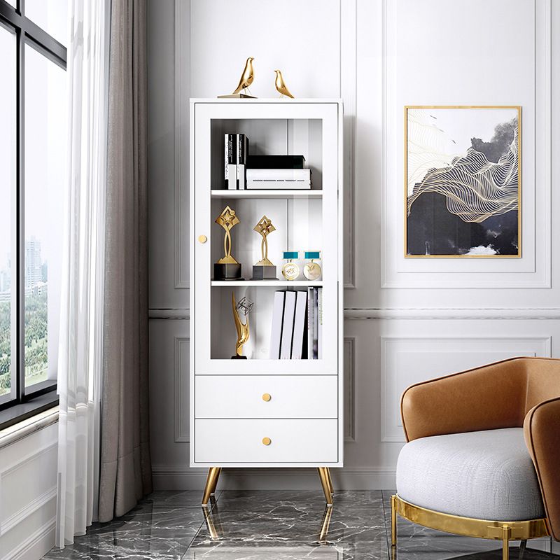 23.62" Wide Wood And Metal 1 - Door Accent Cabinet, 2 - Drawer Accent Cabinet - Wood