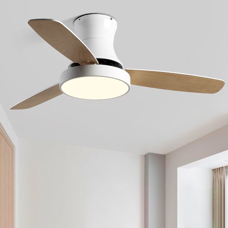 Geometry Ceiling Fan Light Kids Style Metal 1-Light Ceiling Fan Lamp for Living Room