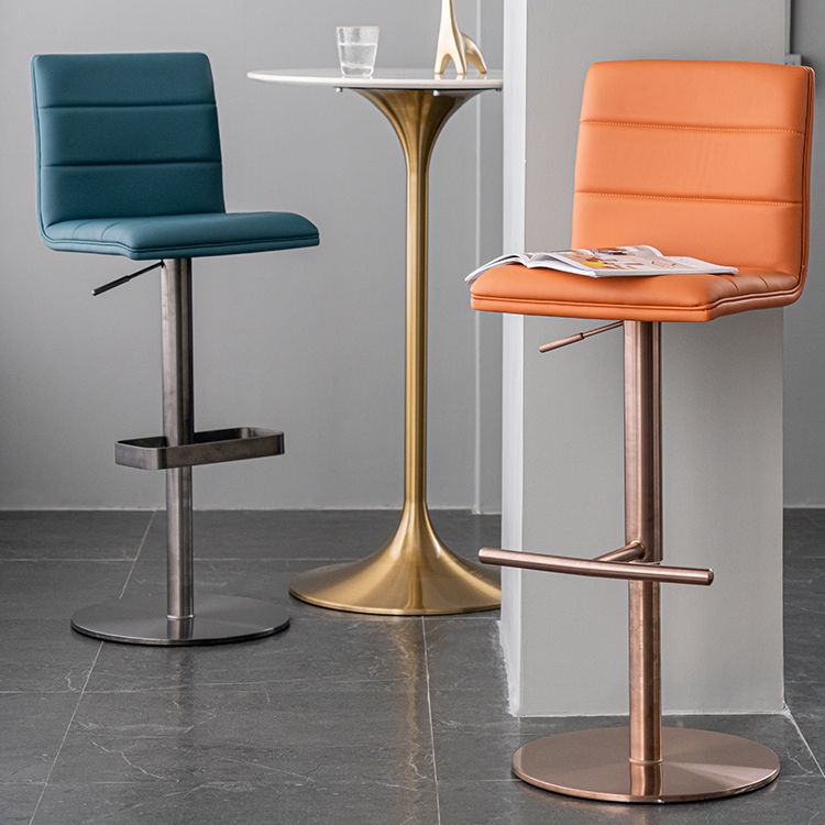 Armless Counter Height Stools with Footrest Modern Counter Stool