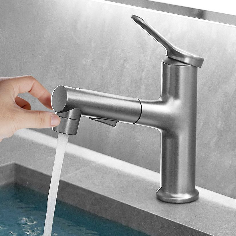 Modern Sink Faucet Solid Color Brass Centerset Lavatory Faucet for Bathroom