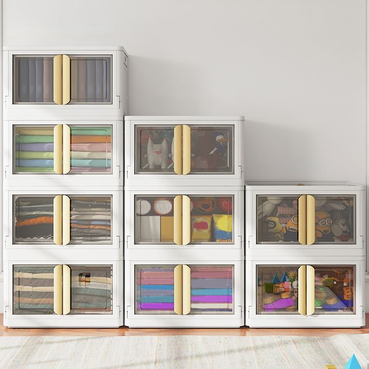 Contemporary Plastic Storage Cabinet Hinged Cabinet for Bedroom