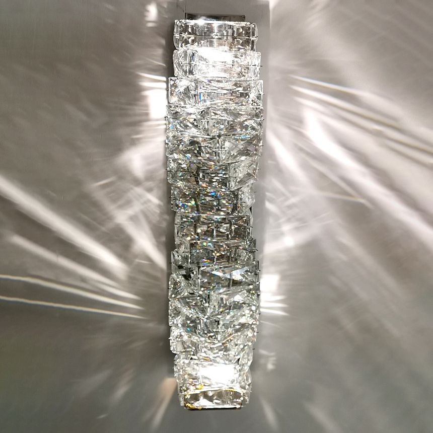 Lampada a monte a parete in cristallo trasparente stile moderno fulmine uniche a parete con le luci di applique