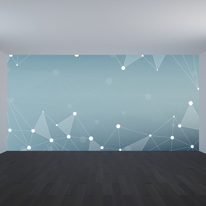 Modern Geometry Wall Mural Decal Moisture Resistant Wall Decor, Custom Size Available