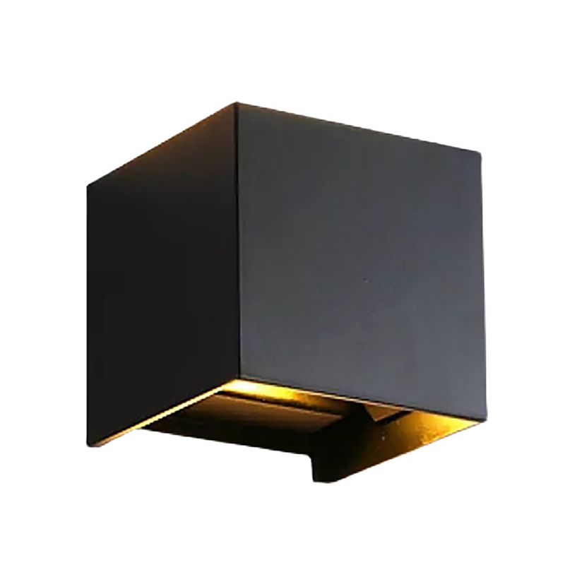 Simplicité Éclairage mural à LED Pince d'éclairage mural carré avec nuance en métal