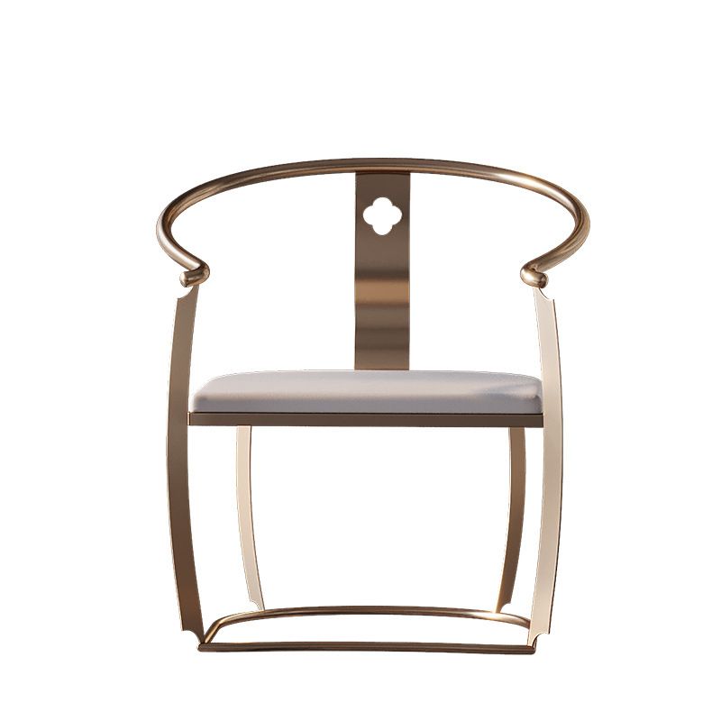 Glam Style Single Sofa Chair Black/Gold Color Arm Chair for Living Room