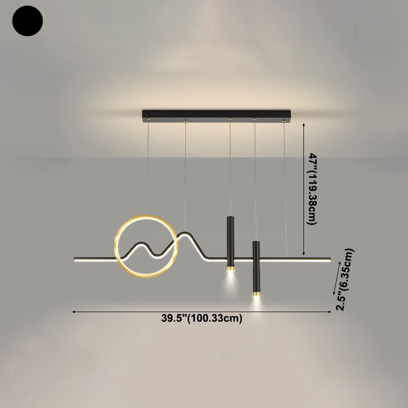 Cylinder Shape Island Lights Contemporary Style Metal Island Lighting