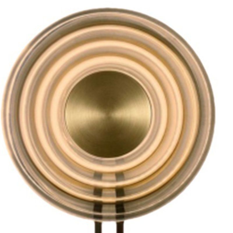 1 Light Wall Light Fixture in Gold Post Modern Iron & Glass Wall Sconce