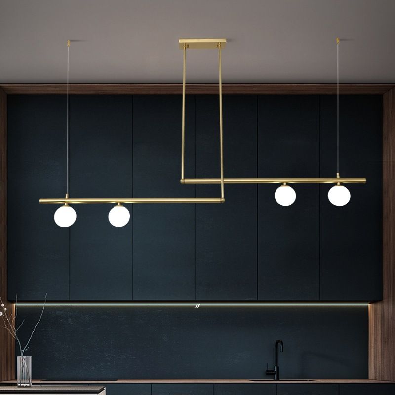 Modern Island Light Glass Hanging Lighting Fixture for Dining Room