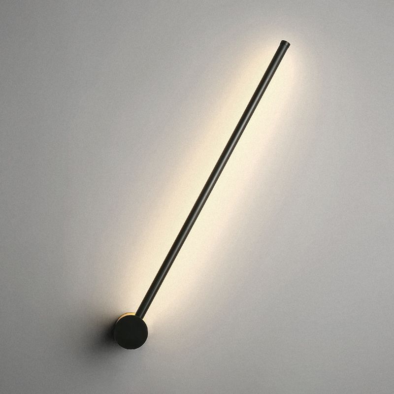 Linear Black 1 - Light Wall Light Iron Contemporary Wall Lighting Fixture