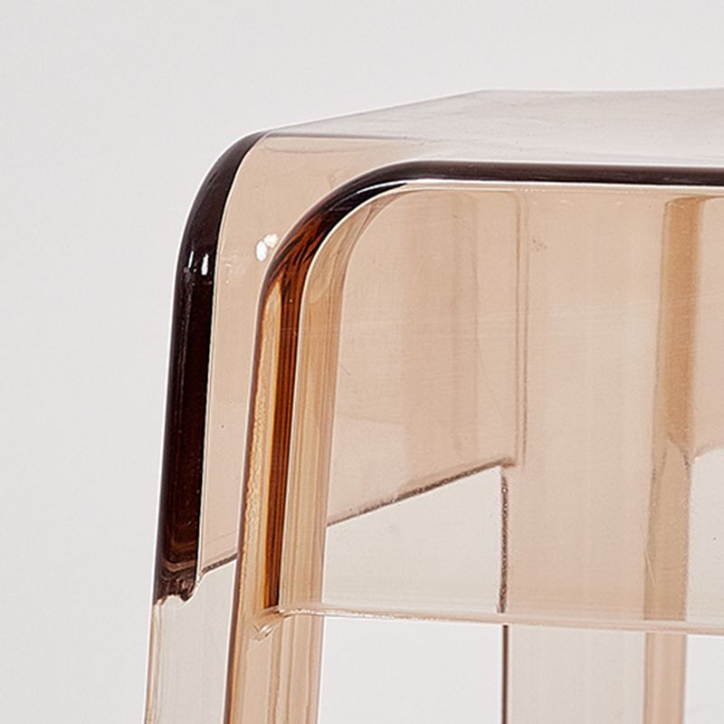 Modern Squared Counter Chair Plastic Backless Indoor Counter-height Stool
