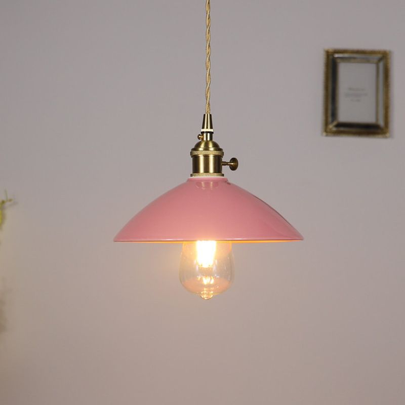 Apparecchiatura a pendente conica a 1 luci Accensione ceramica vintage per sala da pranzo
