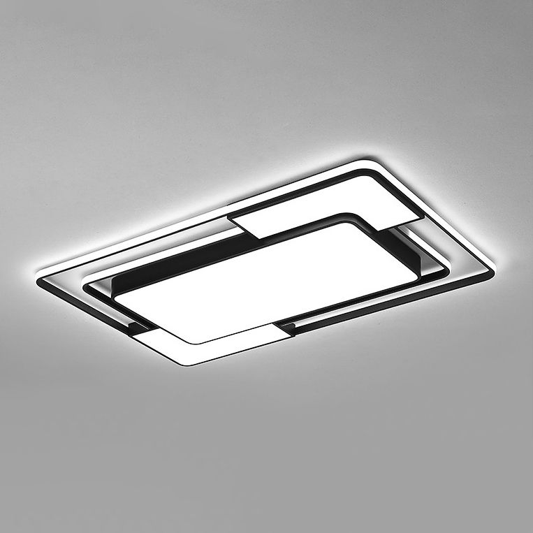 Geometrische zwarte led-inbouwarmatuur acryl moderne stijl 1-lichts inbouwlamp