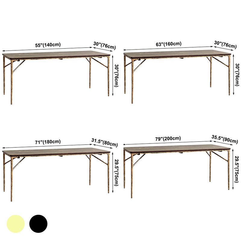Eigentijdse stijl massief houten bord rechthoek eettafel 4 poten tafel voor thuis