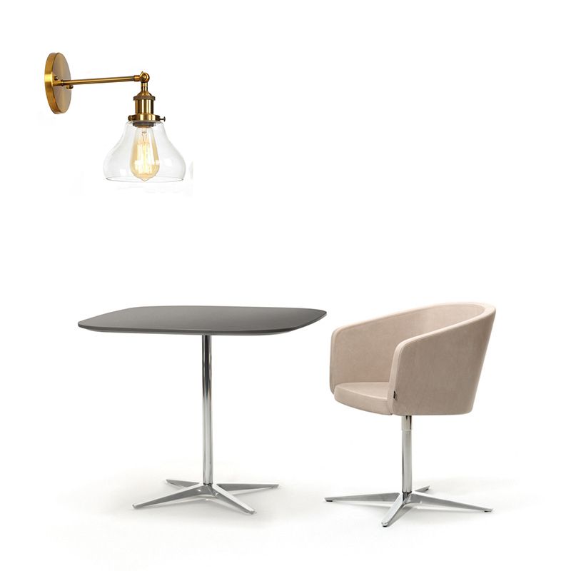 Illuminazione da parete geometrica vetro in stile industriale 1 luce sconce in ottone