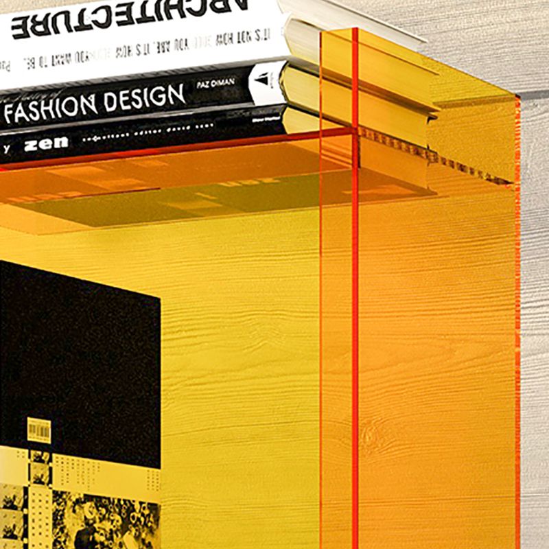 Acrylic Bookshelf Scandinavian Style Closed Back Bookcase for Home Office Study Room