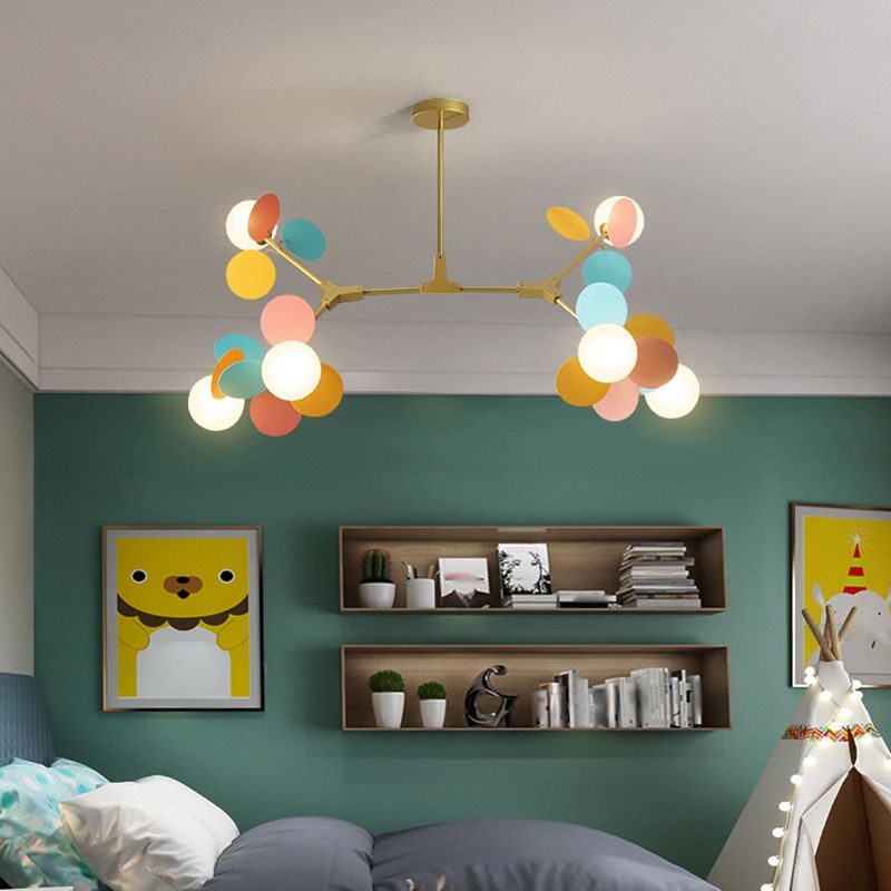 Bubbly Island Chandelier Light Minimalist Glass Island Light para dormitorio