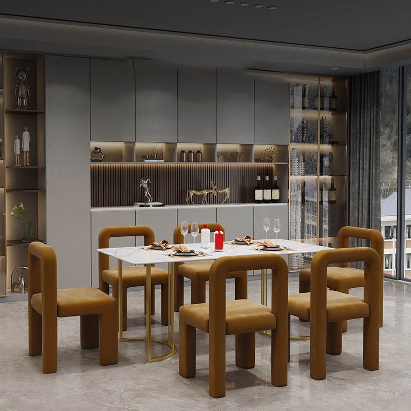 Modern Parsons Dining Chair Velvet Dining Chair for Dining Room