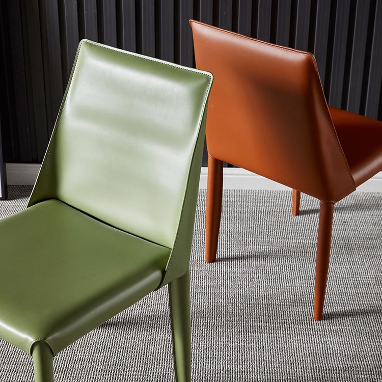 Metal moderno que cena la silla sin brazos del comedor de cuero de la silla para el uso del restaurante