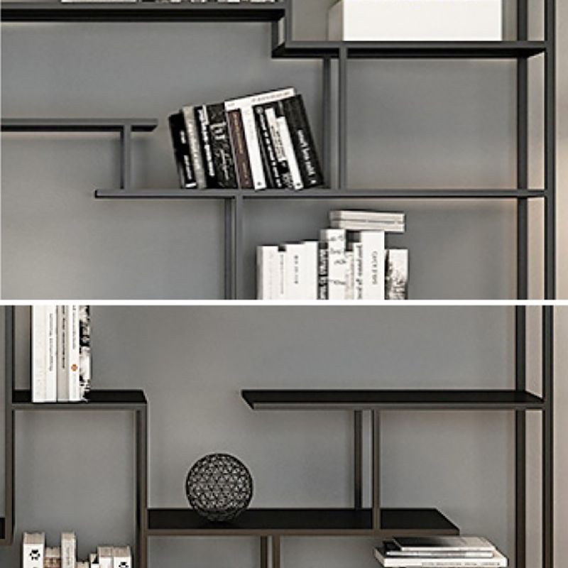 Modern Open Back Standard Bookshelf Metal Bookcase for Home Office