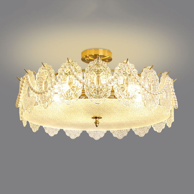 Contemporary Glass Ceiling Lamp Creative Flush Mount Light Fixture
