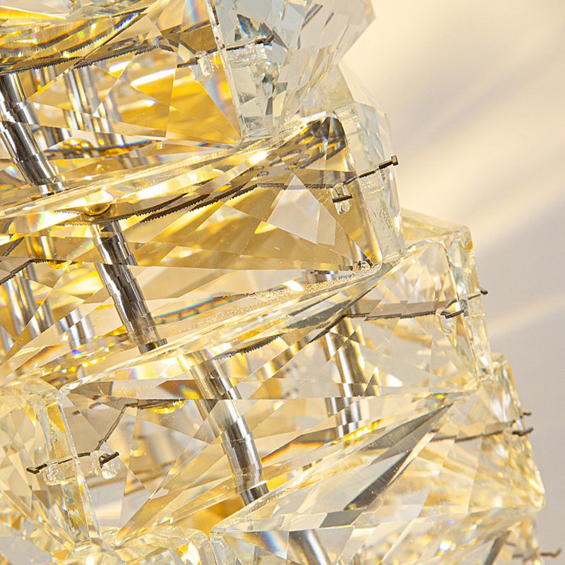 Modern Unique Shape Wall Mount Light Fixture Crystal Sconce Lamp in Gold