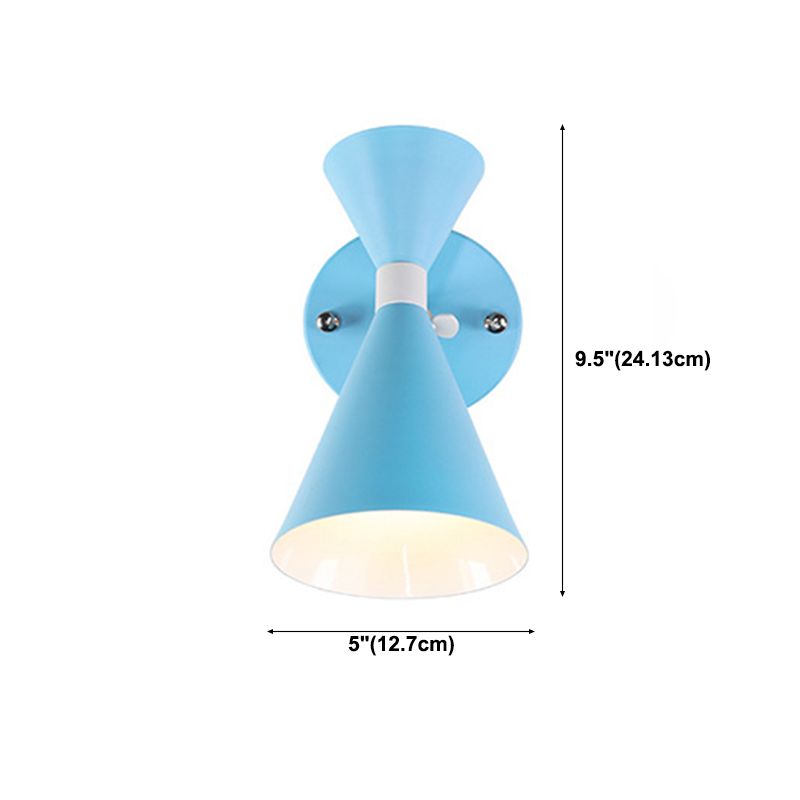 Modern Concise Trumpe Trumpt Wall Lamp Ferro Wall Light Macaron Light for Interior Spaces