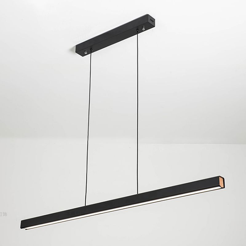 Modern Style Linear Island Light Fixture Metal 1- Light Pendant Light Fixture