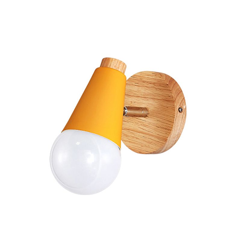 Nordic Metal Wall Light Colorful Single Light Wall Sconce for Living Room