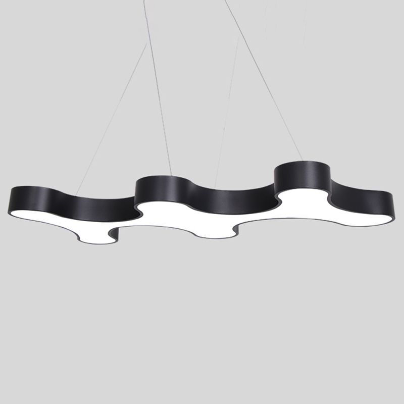Moderne unieke vorm kroonluchter verlichtingsarmaturen acryl eiland plafondlicht