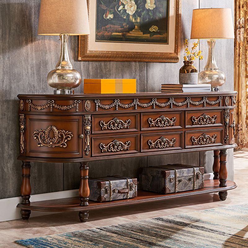 Victoria Half Moon Console Table Wood Console Sofa Table for Hall