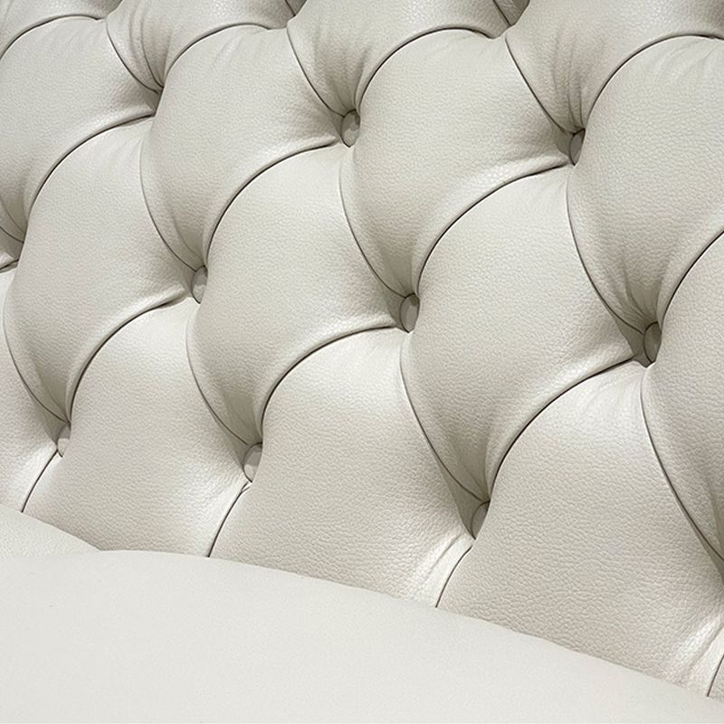 Modern Style Evagged Armrest Latex/sponge Padded Tufted Back Base Sofa