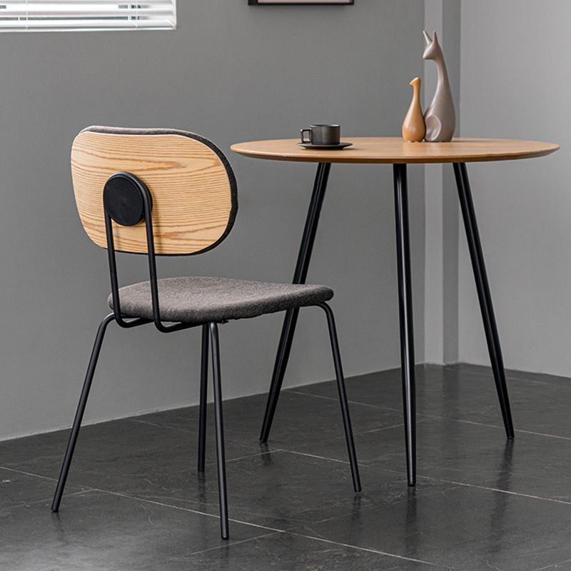 Industrial Open Back Dining Side Chair Fabric Dining Chairs for Home