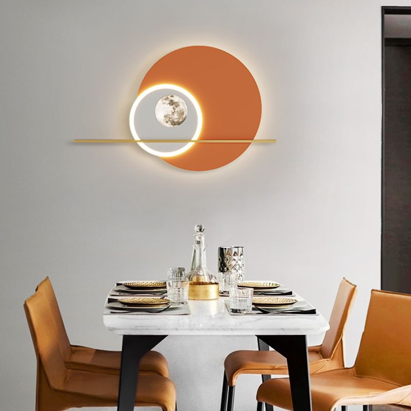 Geometry Shape Metal Wall Lights Modern Style 2 Light Wall Sconce Lights