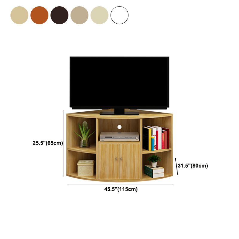 Engineered Wood TV Stand Modern Style Corner TV Cabinet with Door