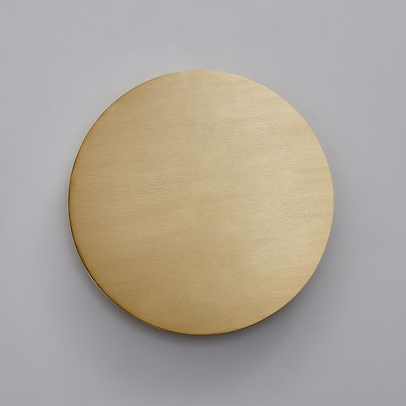 1-Light Round Wall Lamp Modern Metal Sconce Light for Living Room