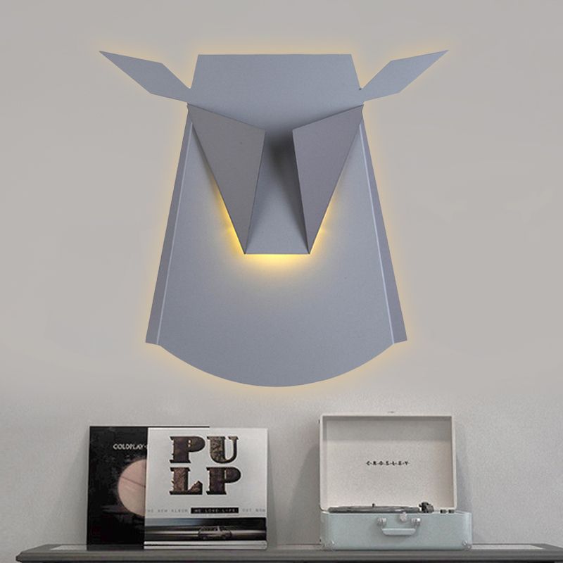 Metaal os -hoofd muur licht keuken woonkamer dier sconce licht met warme verlichting