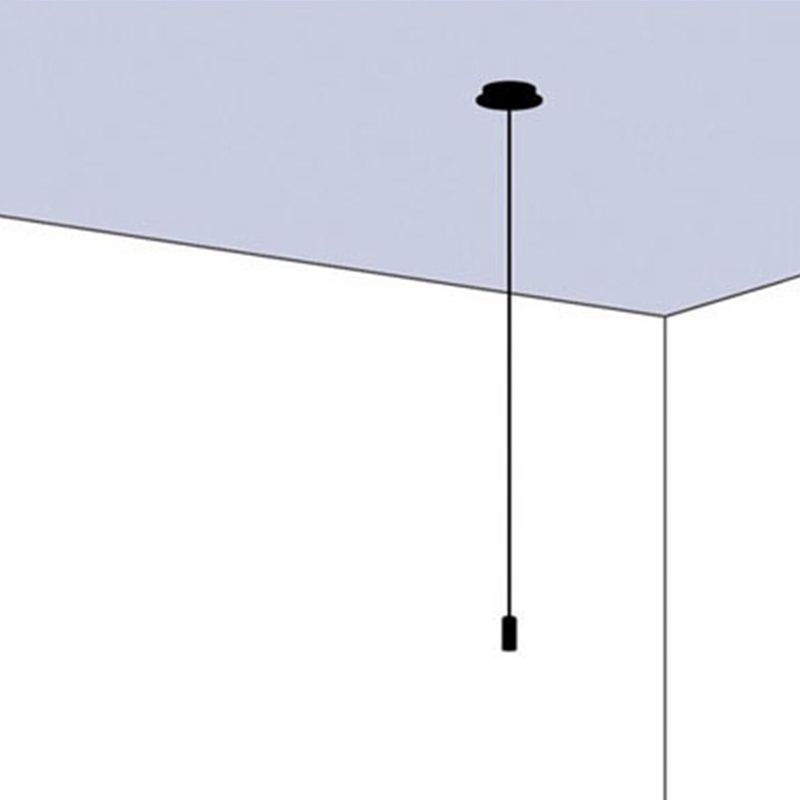 Lampada a sospensione lineare nera Lampada di sospensione a LED in metallo minimalista creativo