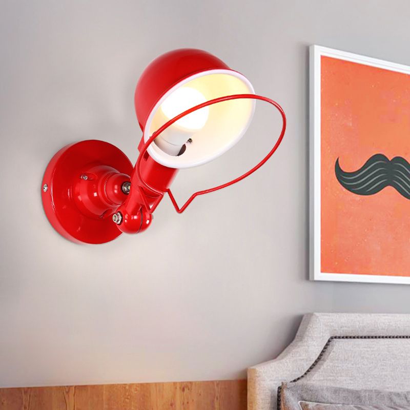 Modern Wall Sconce Dome Shape Wall Light with Metal Shade for Living Room