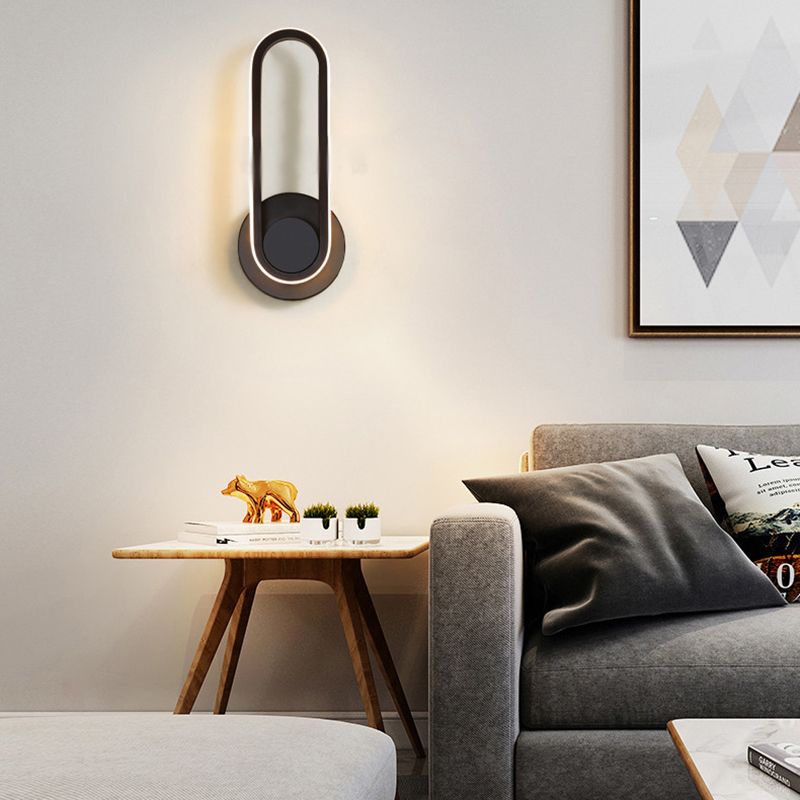 Modern Style Linear Shape Wall Sconce Metal 1 Light Wall Lighting for Beside