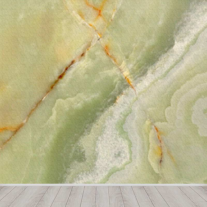 Modern Faux Marble Mural Non-Woven Texture Waterproof Light Color Wall Art for Bedroom