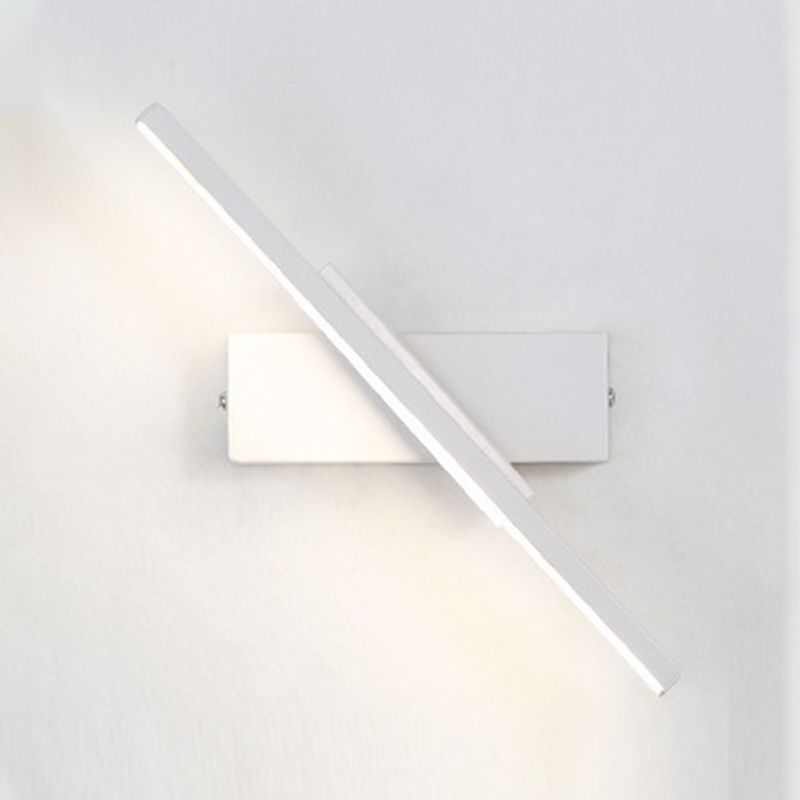 Modern Metal Rotatable Wall Light Strip 12" Wide LED Wall Sconce for Living Room