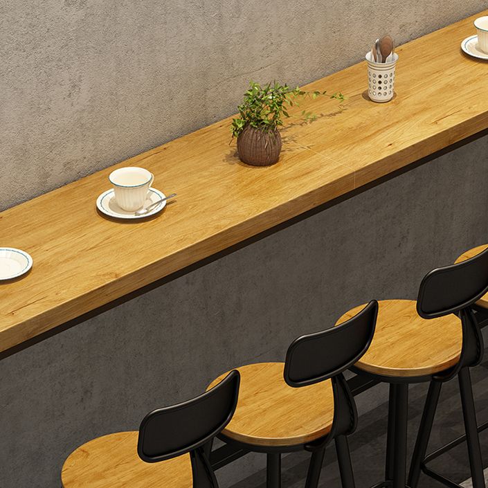 Industrial 1/611 Pieces Bar Table Set Rectangle Pine Wood Counter Table with High Stools